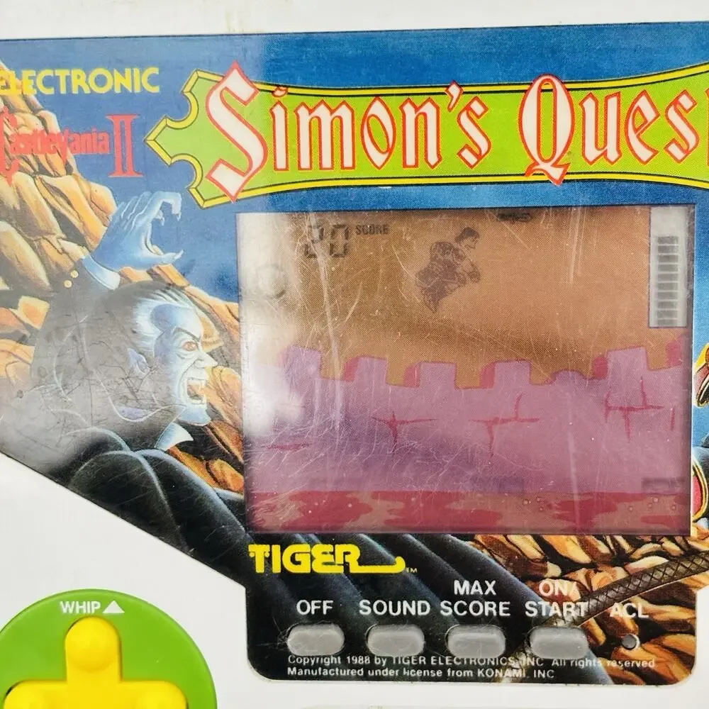 Tiger Electronics Castlevania II Simons Quest Handheld Game 1988- Tested, Works!